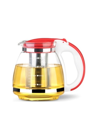 Ulzyvf Çiçek Desenli 1500ml Isıya Dayanıklı Çaydanlık, Filtreli, Paslanmaz Çelik Çok Renkli