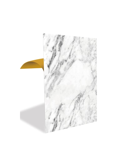 Tink Kendinden Yapışkanlı Beyaz Mermer Desenli Pvc Panel 41x62 Cm