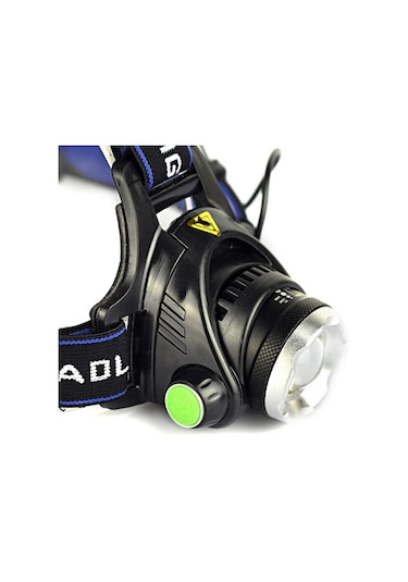 F.B.i F-823a Su Geçirmez Şarjlı Zoomlu Kafa Lambası Siyah