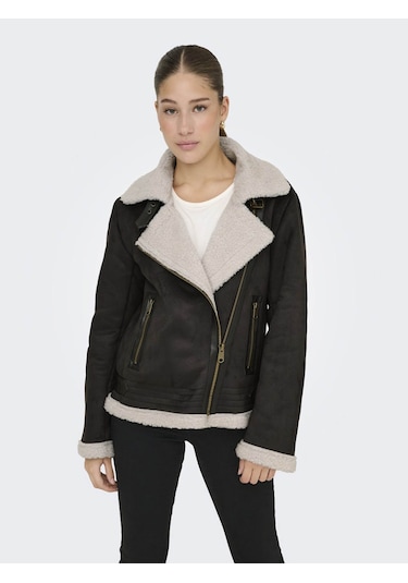 Only Onlnewdiana Life Aviator Kahverengi Kadın Mont 15304775 Kahverengi