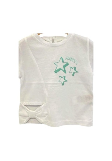 Kız Bebek Yıldız Baskılı Şortlu Takım-13896 Mint