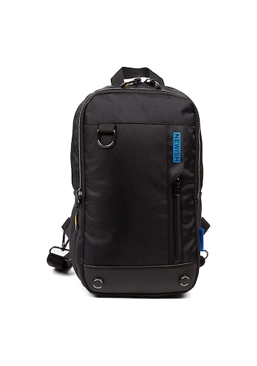 Newish Polo Erkek Kumaş Çapraz Göğüs Ve Omuz Çantası New158 - Siyah - Mavi