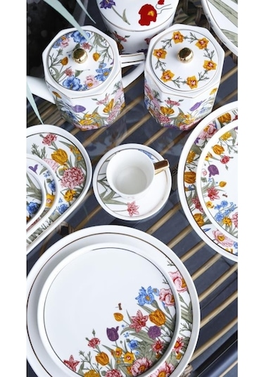 Lucky Art Olivia Bone 6'lı Servis Tabağı 21 Cm