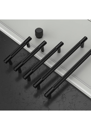 10 Adet Siyah Mobilya Topuzu Mutfak Kapıları İçin Kapı Kolları Mobilya Kulpları