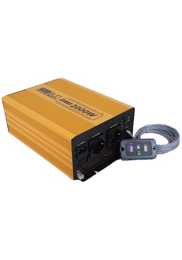 Mexxsun 12V Volt  2000W Watt Tam Sinüs Şarjlı Ekranlı Inverter
