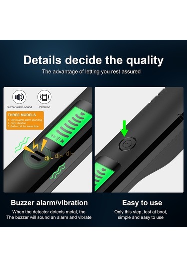 Gp El Lcd Ekran Metal Dedektörü Taşınabilir Pin Pointer Hazine Bulucu Probu, Buzzer Alarmı / Titreşim İle 1
