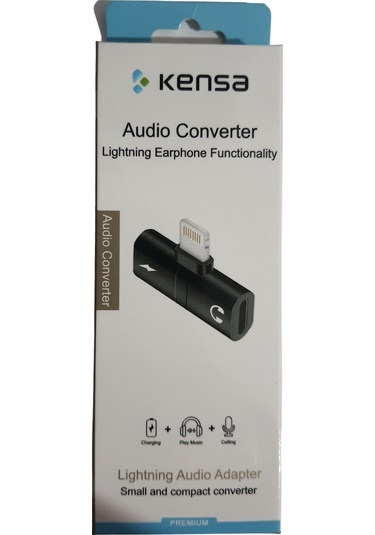 Kensa Yeni Nesil İphone Uyumlu Lightning Şarj Kulaklık Dönüştürücü