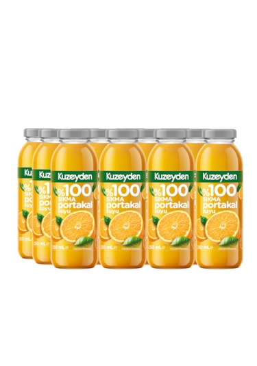 Kuzeyden %100 Sıkma Portakal Suyu 12x250ml