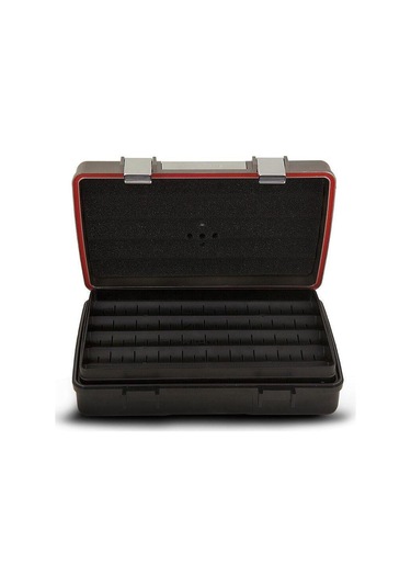 Akmanlarlaser Lubinski Humidor Seyahat Tipi Puro Kutusu Siyah - Gümüş