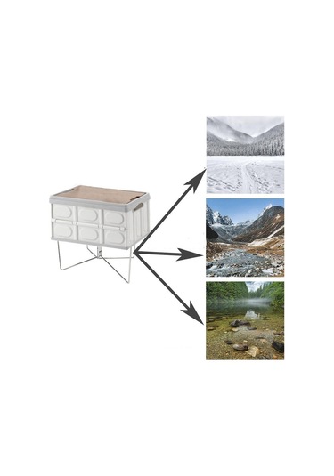 Homyl Katlanabilir Soğutucu Standı Piknik Için L-siyah L Siyah