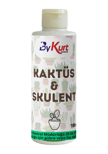 Bykurt Kaktüs & Sukulent Besini 100ml Yavru Ve Çiçek Gelişimini Destekleyen Organik Besin 100 ML