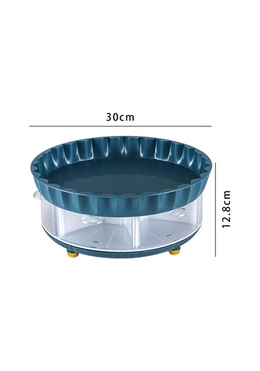 Suntek Lazy Susans 360 Rotasyonlu Şifonyer Kiler Dolabı Mavi Mavi