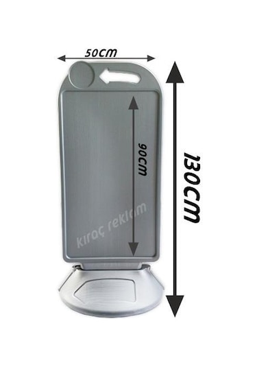 Reklam Park Dubası Çift Taraflı Gri Büyük Boy Totem Duba