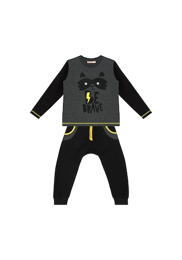 Denokids Be Brave Erkek Çocuk T-shirt Pantolon Takım Çok Renkli