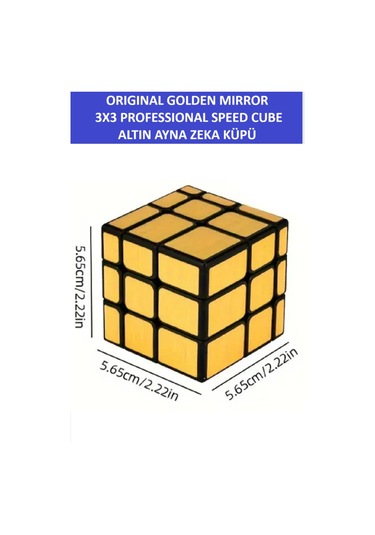 3x3 Golden Mırror Ayna Küp -zeka Küpü - Profesyonel Speed Cube - Sabır Küpü -
