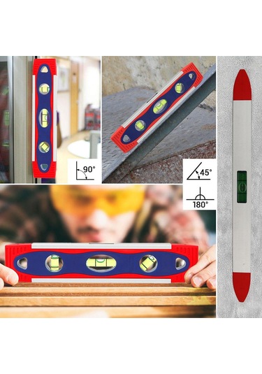 Workpro Wp262027 225mm Manyetik Şoka Dayanıklı Torpedo Su Terazisi