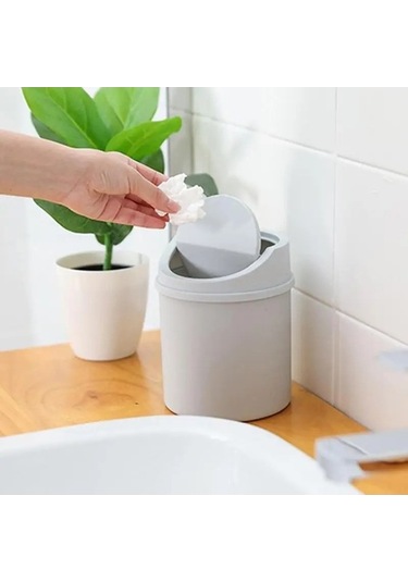 Maoyaya Mini Masaüstü Kutusu Küçük Çöp Tüp Kapaklı Tenekesi Yatak Odası Çok Renkli Çok Renkli