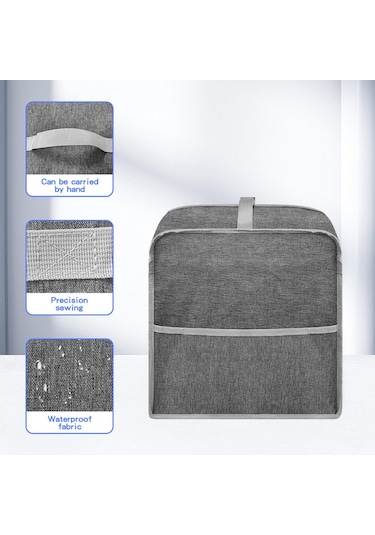 Homyl Kahve Makinesi Toz Kapağı Stand Mikser Espresso Koruyucu Gri