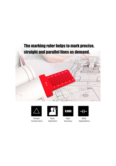 Ccgloball T-60 Delik Konumlandırma Metrik Ölçüm Cetvel