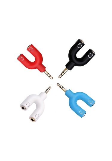 Yaozixa 3.5mm Erkekden Çift 3.5mm Dişiye Ses Y Bölücü Adaptörü, Telefon/mp3/mp4 İçin Siyah Ses Aktarım Aleti