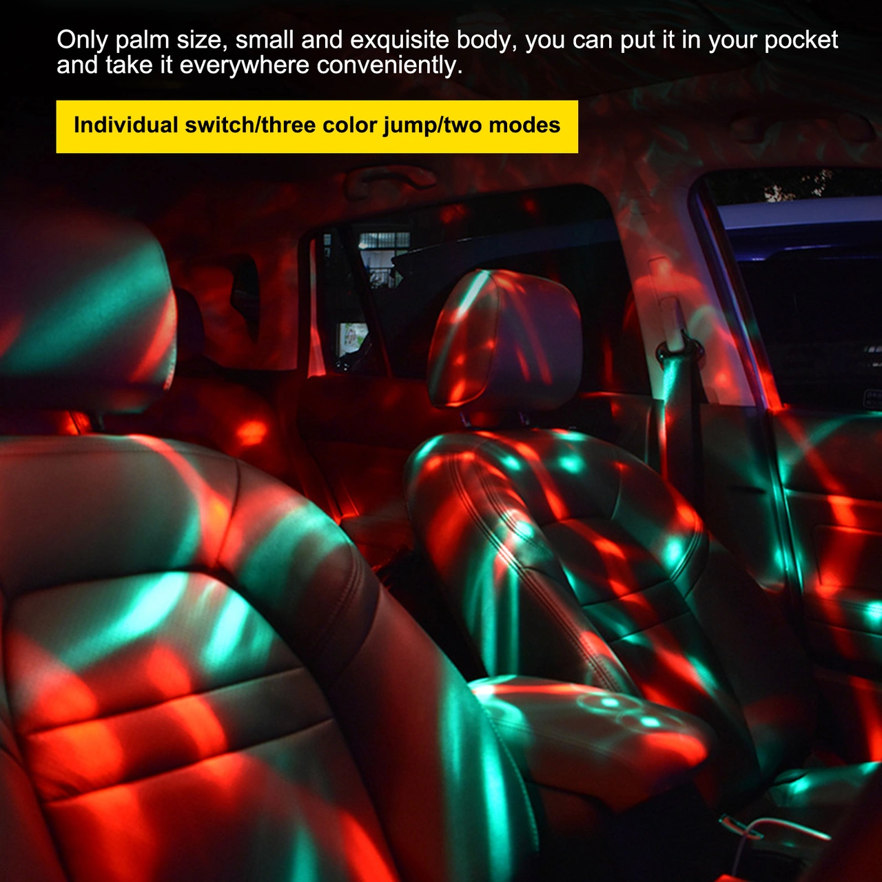 Folinda 3w 5v Usb Şarjlı Otomobil Stroboskop Işığı - Ses Kontrollü, 300mah Pil, Manyetik Montaj, Dinamik Renk Efektleri Beyaz