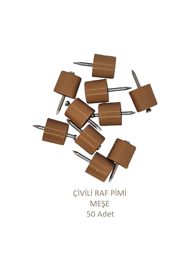 Çivili Raf Pimi Meşe 50 Adet Meşe