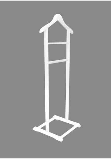 Nyn Ahşap Dilsiz Uşak Beyaz Renk Tekli Ayaklı Askı Diğer