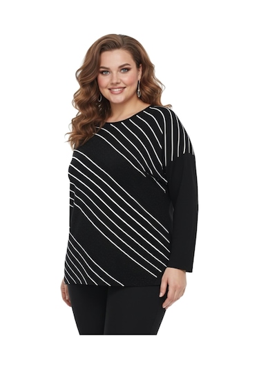 Wearon Kadın Siyah Sıfır Yaka Taşlı Bluz Bgl-st05157 Siyah