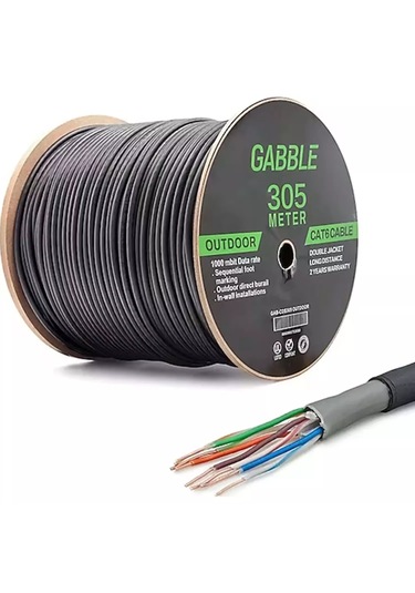 Gabble Cat6 Dış Ortam Kablo 305mt 23awg 0.57mm