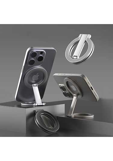 Ally Sj20 Magsafe Uyumlu Araç İçi Torpido Üstü Manyetik Telefon Tutucu Gri