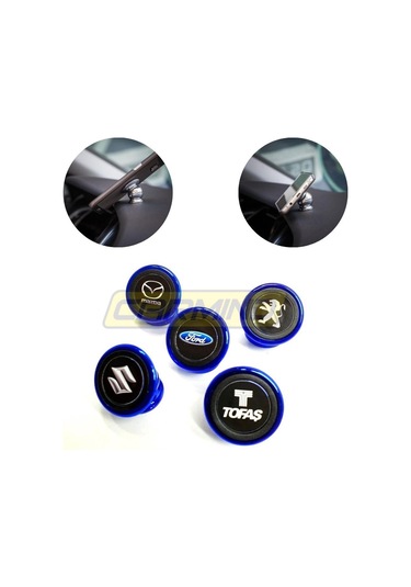 Mavi Mıknatıslı Metal Telefon Tutucu 001