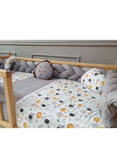 Montessori Beşik Uyku Seti - Örgü Kenar Koruma