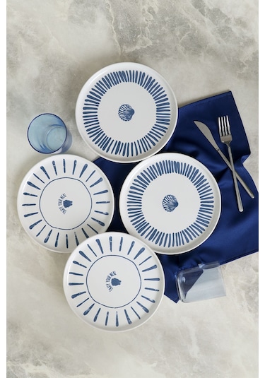 Keramika Ocean Muse Nordıc Pasta Tabağı 22 Cm 4 Adet 22953-54 Çok Renkli