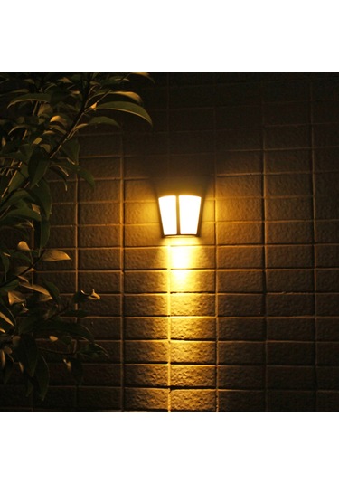 Hombey Güneş Enerjili 6 Led Dış Mekan Yarıçember Duvar Lambası - Işık Kontrollü Ip65 Su Geçirmez 1000mah Pil Isı Beyaz Işık Diğer