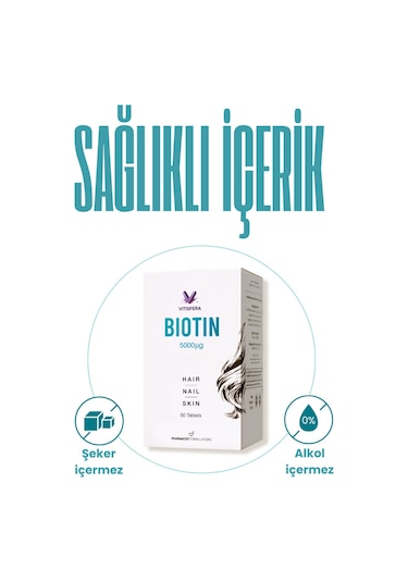 Vitisfera Biotin 5000 Mcg 60 Tablet