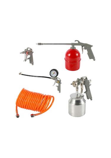 Mytol 50 Litre Hava Kompresörü 2 Hp 8 Bar Ve 5li Havalı Set