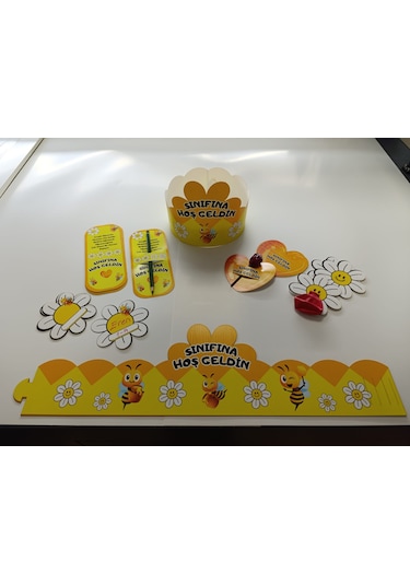 Okuluna / Sınıfına Hoş Geldin Öğrenci Tacı Ve Hediye Kartı Seti 5 Parça 12'li 01 7