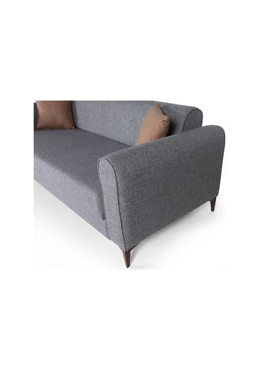Ferranti Yataklı Sandıklı Üçlü Kanepe Açık Gri Açık Gri