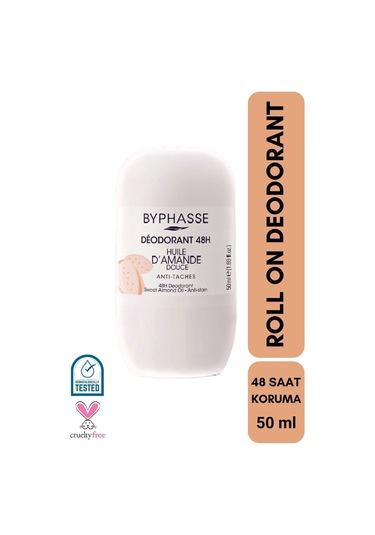 Byphasse Sweet Almond Oil 48H Kadın Roll-On Deodorant 50 ML