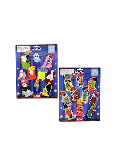 2 Set - 20 Parça Tox Hacivat  Karagöz ve Uçan Hayvanlar Parmak Kuk