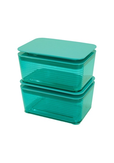 Sones Islak Mendil Kutusu Plastik Taşınabilir Çok Fonksiyonlu Çekmece Kapaklı Koyu Yeşil