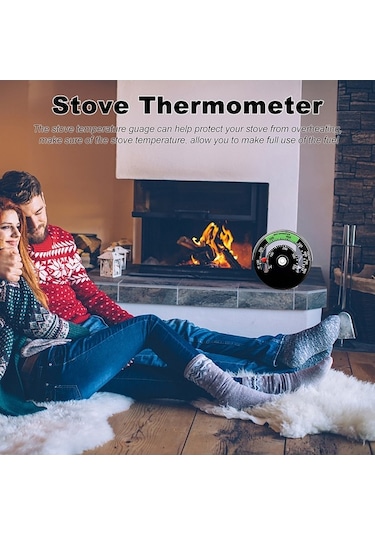 Pazly Yüksek Hassasiyetli Manyetik Şömine Termometresi - 100 F-900 F Ölçüm Aralığı