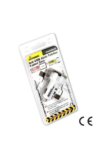 Automix Ikili Usb Akıllı Telefon Ve Tablet Şarjı (502707078)