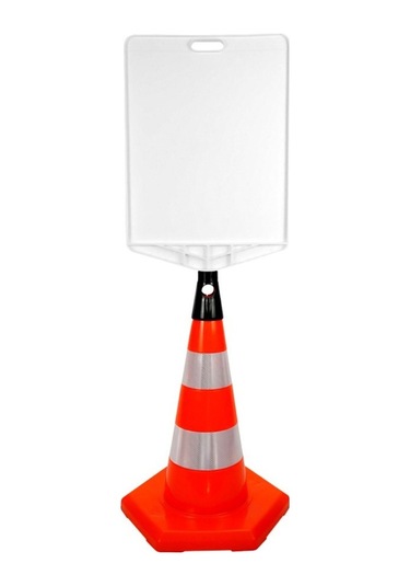 İleri Trafik Pvc Trafik Konisi 50 CM Reflektifli 6 Kenar Trafik Dubası