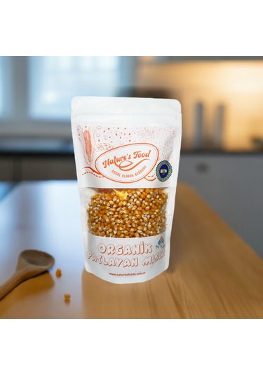 Organik Patlayan Mısır 500gr Pestisit Analizli Organik Sertifikalı