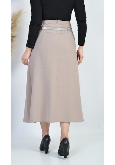 Soralline Bayan Etek Etamin Desen 755 Taş Rengi Taş