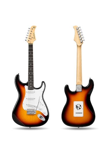 Fourtune Atlas Eg-1000sb Gül Klavye Strat Kasa Sss Sunburst Elektro Gitar Seti