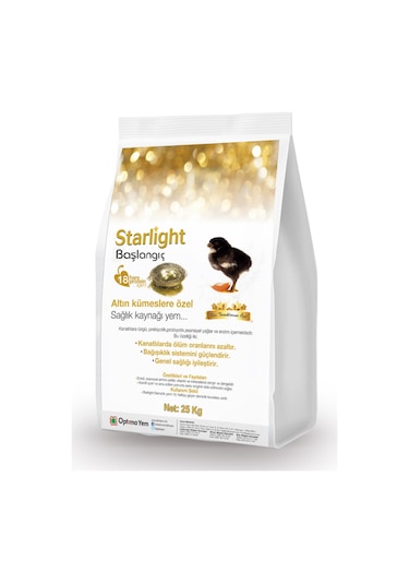 Optima Starlight Süs Tavuğu Başlangıç Kanatlı Yemi 25  Kg