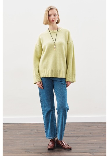 Chunky Oversıze Kazak Lıme Lime