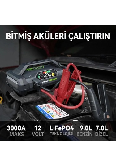 Lokithor Ja3000pro 12v 3000amp Lifepo4 Akıllı Akü + Pompa + + Led Lamba